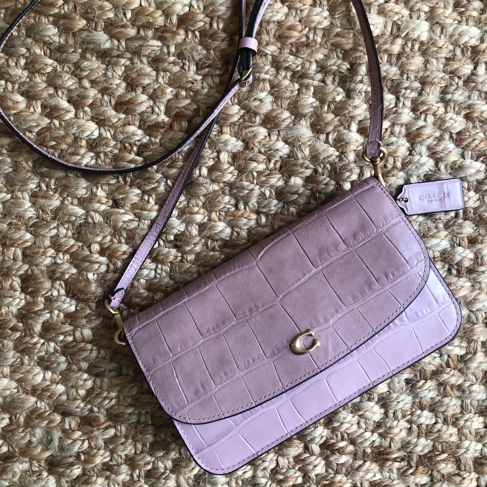 New: Coach Hayden Crossbody or Clutch. Embossed Leather